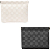 HIGH FIT Leather Pocket Cosmetic Bag front view for daily carry and quick access.