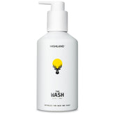 Highland The Wash bottle pour for hydrating scalp nourishment.