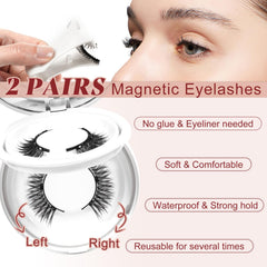 Higu clace two-pair magnetic lashes for natural wispy look