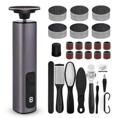 HILUDEER electric foot file cordless with USB recharge for salon-like pedicures at home