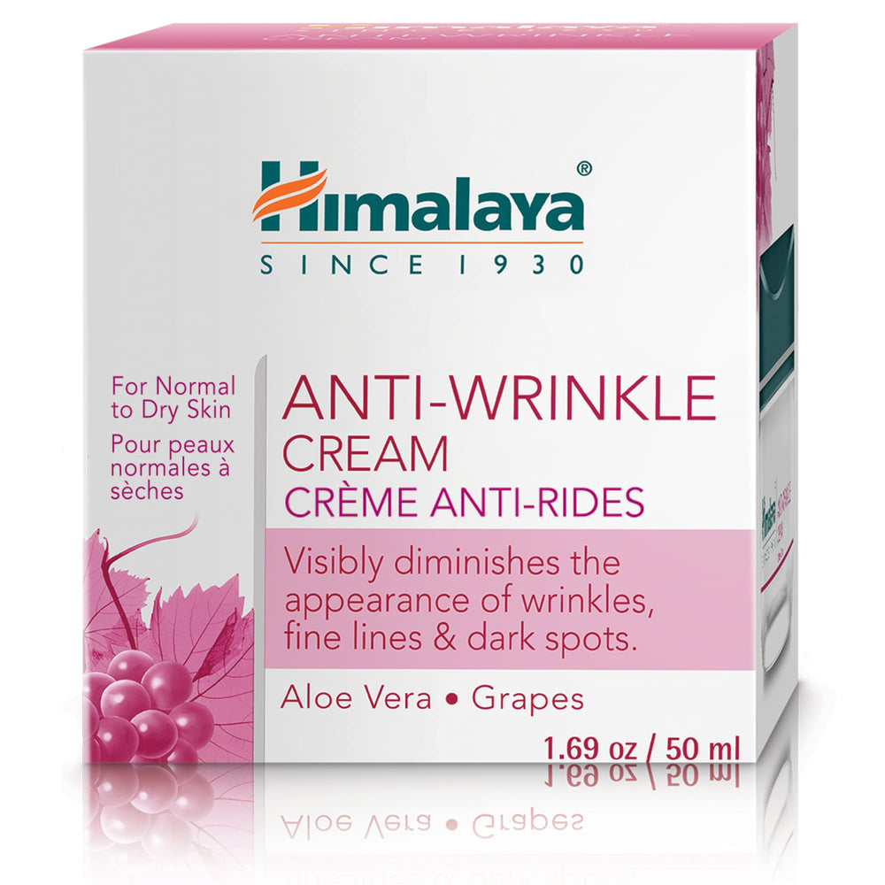Himalaya Anti-Wrinkle Cream tube closeup showing silky hydration.