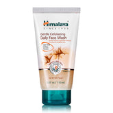 Himalaya Gentle Exfoliating Face Wash bottle pour for daily deep clean and refreshed skin.