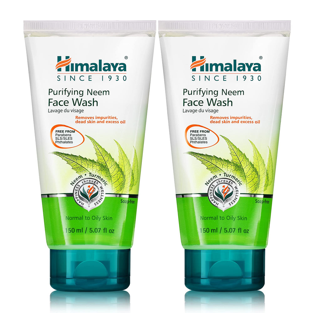 Himalaya Purifying Neem Face Wash two-pack front bottles for daily cleanse and oil control