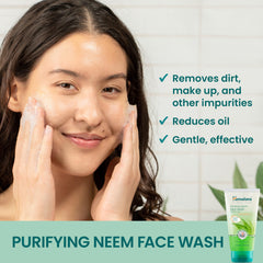 Himalaya Purifying Neem Face Wash turmeric and neem ingredients texture closeup gentle cleanse