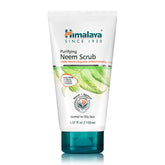 Himalaya Purifying Neem Scrub packaging signaling a clean, purifying routine for radiant skin.
