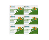 Himalaya Purifying Neem & Turmeric Cleansing Bar packaging highlights a vegan formula for gentle cleansing