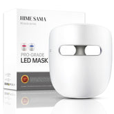 HIME SAMA LED mask worn on the face for full-face coverage and treatment potential.