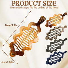 HINGTAI black banana clip provides gentle grip for daily styling