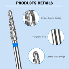 HINGTAI tapered-tip cuticle bit shows skin-friendly precision