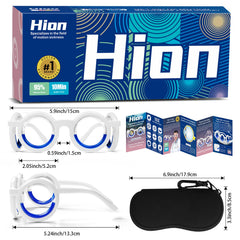 Hion Motion Sickness Glasses folded-compact design for portability