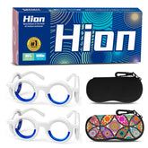Hion Motion Sickness Glasses packaging for easy travel storage