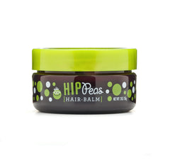 Hip Peas hair balm jar closeup shows safe, gentle styling option for all ages.