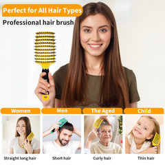 HIPPIH detangling brush on dry hair adds shine and smooth finish.