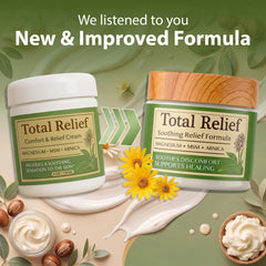 HiRelief cream texture close-up demonstrating lightweight, fast-absorbing formula