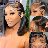 HIRIREMY Bob Wig 13x4 frontal lace for natural parting and realistic look