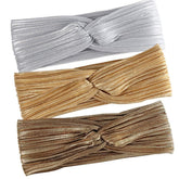 Hisight big bowknot headband in gold adds glam for parties and photos.