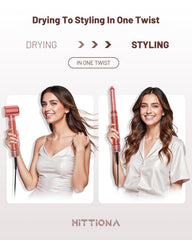 Hittiona volumizing brush close-up for lift at roots and frizz control