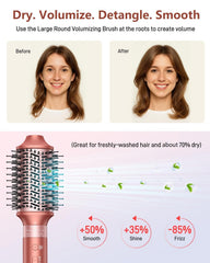 HITTIONA volumizing brush provides root lift for voluminous, smooth hair
