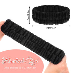 HJZHII diadema spa microfibra negro, perfecta para maquillarte sin distracciones