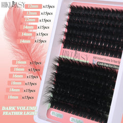 HK HIKLASY 260D mega-volume lash cluster image demonstrates bold lashes