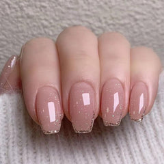 Hkanlre bling package of medium coffin nails for stylish evenings