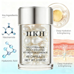 HKH Niacinamide Serum Capsules capsule-seal close-up showcasing freshness.