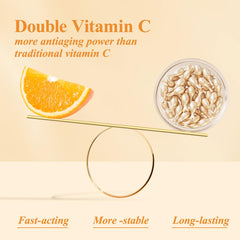 HKH Vitamin C serum ingredients with Niacinamide and Vitamin E highlighted.