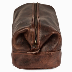 HLC leather toiletry bag sturdy handle designed for easy carrying on trips
