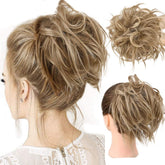 HMD Tousled Updo hairpiece clip closeup for secure, natural-looking attachment.