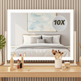 HNV Hollywood vanity mirror with lights shows a large reflection for precise makeup.