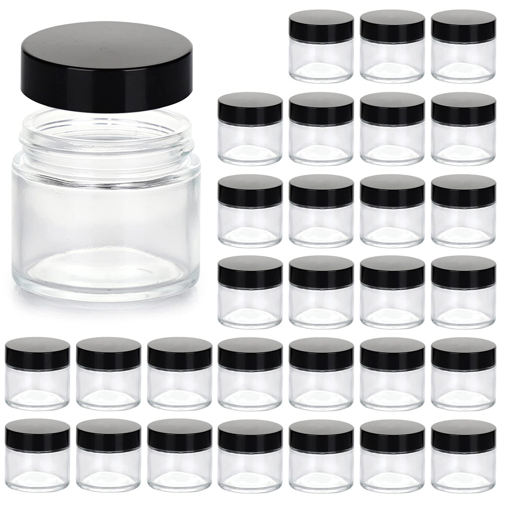 11 Hoa Kinh 2oz glass jar with lid, clear for precise skincare storage.