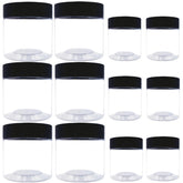 hodooly 8oz jar with lid showing durable clear plastic for cosmetics storage on-the-go