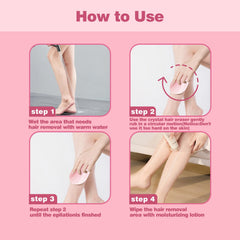 Hoelg Crystal Hair Eraser supports wet or dry rubbing use