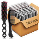 HOFASON bulk hair brushes set in black for easy detangling and travel use.