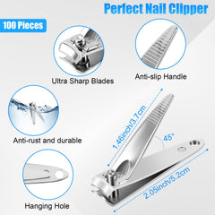HOFASON stainless steel nail clippers with ultrasharp blade for smooth trims.