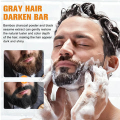 Hogitpe gray hair reverse bar application on wet hair demonstrates easy lather
