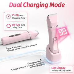 HOHOLE Nose and Facial Trimmer head for gentle precision on delicate areas.