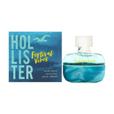 Hollister Festival Vibes bottle close-up, sleek design for everyday wear.