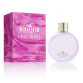 Hollister Free Wave EDP bottle close-up, fresh floral mood for daily wear.