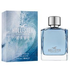 Hollister Wave packaging highlights United States origin and lasting fragrance.