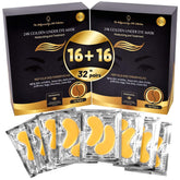 The Hollywood Eye 24K Under Eye Patches packaging for premium spa-at-home routine.