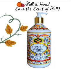 Home and Body Company Villa Flora Coconut Citrus bottle-pump for bright, everyday hand cleansing