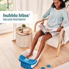 Homedics Bubble Bliss Deluxe Foot Spa heat maintenance keeps water warm during a session