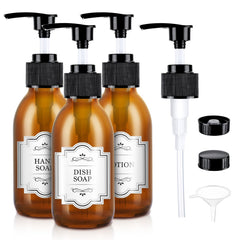 HomePicker amber glass dispenser front view protects contents from light for fresh aromas.