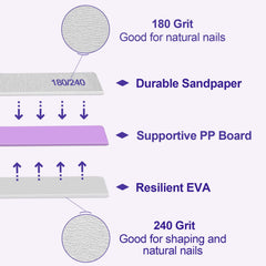 HomeyEra large square nail files for salon-quality at home