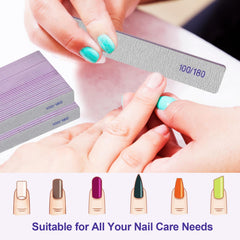 HomeyEra nail files 100-grit close-up for fast shaping acrylic nails.