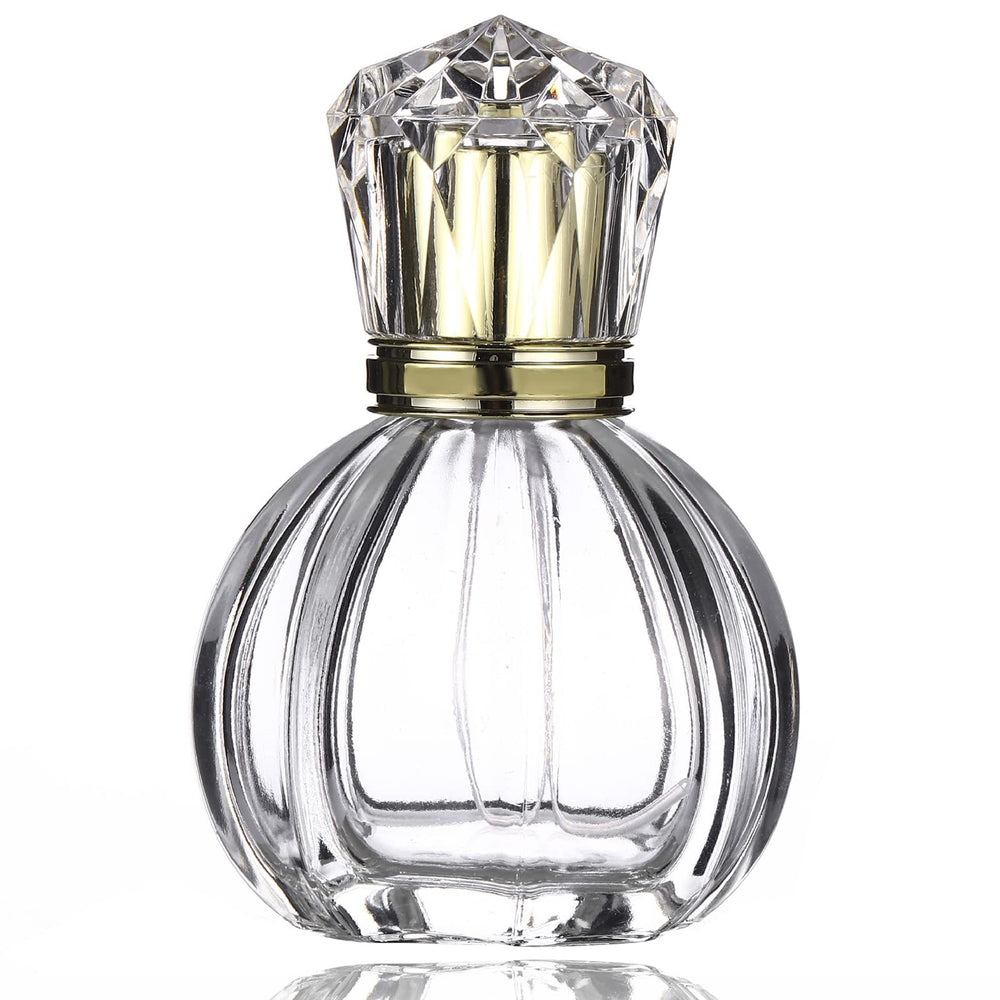 Homeyes 50ml glass perfume bottle for travel, compact and portable.