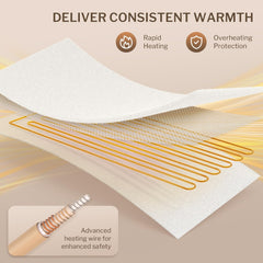HOMLYNS LuxeHeat auto-off feature promotes safe, unattended operation.