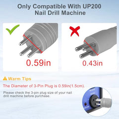 HoMove handpiece delivers 35,000 RPM for fast, efficient manicures.