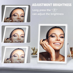 HomTang vanity mirror with lights three color modes for natural to ambient lighting